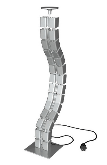 Kerkmann 3000 Kabelspirale Silber für Sitz-/Stehtische Länge 125cm beliebig kürzbar