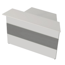 Kerkmann 3270 Anbautheke Atlantis 3 beidseitig schräg (BxTxH) 1350x920x1080mm Weiß/Grafit