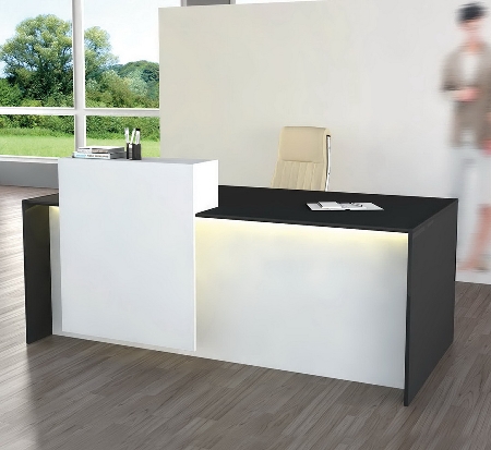 Kerkmann 3417 Kompakttheke Palermo (BxTxH) 1800x920x1100mm Weiß/Anthrazit