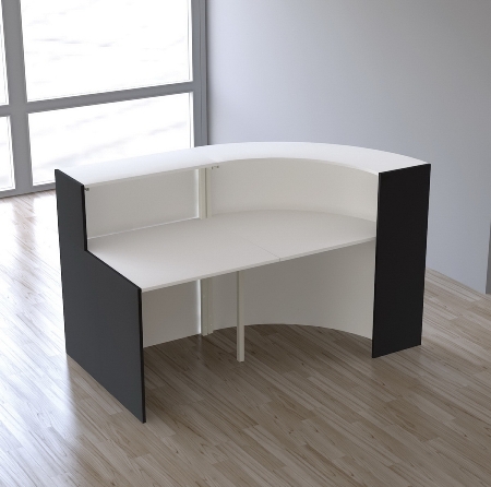 Kerkmann 3574 Empfangstheke BARI (Kompakt) mit Erweiterungsmöglickeit 175x112x95cm Weiß/Anthrazit