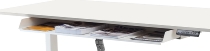 Kerkmann 3821 MOVE 3 Weiß Sitz-/Stehtisch mit Anbau T-Fuß (BxTxH) 180x180x72-120cm elektr. Höhenverstellung Grafit