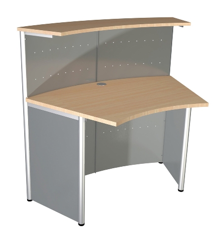 Kerkmann 3990 Grundtheke Genua 45° (BxTxH) 1180x700x1150mm Buche/Alusilber
