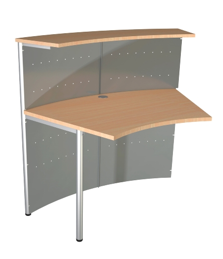 Kerkmann 3991 Anbautheke Genua 45° (BxTxH) 1180x700x1150mm Buche/Alusilber
