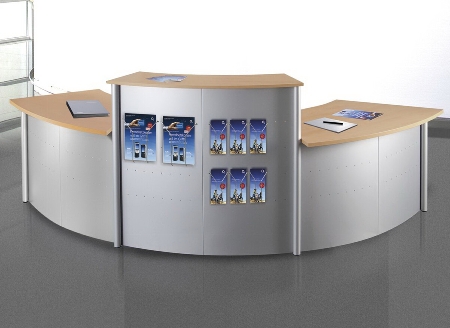 Kerkmann 3992 Anbautheke Genua gerade (BxTxH) 1160x700x1150mm Buche/Alusilber