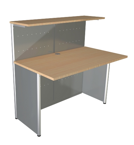 Kerkmann 3995 Grundtheke Genua gerade (BxTxH) 1160x700x1150mm Buche/Alusilber