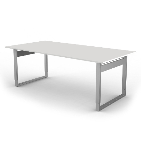 Kerkmann 4057 Besprechungstisch Form 5 mit Bügelgestell 200 x 100cm 68-82 Grafit