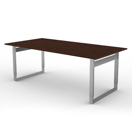 Kerkmann 4057 Besprechungstisch Form 5 mit Bügelgestell 200 x 100cm 68-82 Grafit