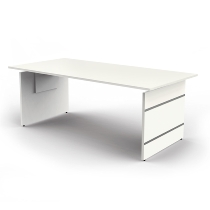 Kerkmann 4427.1 Schreibtisch Form 4 Wangengestell (BxTxH) 180 x 80cm höhenverstellbar 68-76cm Anthrazit