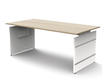 Kerkmann 4427.1 Schreibtisch Form 4 Wangengestell (BxTxH) 180 x 80cm höhenverstellbar 68-76cm Anthrazit