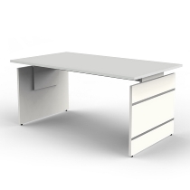 Kerkmann 4427.1 Schreibtisch Form 4 Wangengestell (BxTxH) 180 x 80cm höhenverstellbar 68-76cm Anthrazit