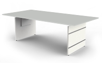Kerkmann 4427.1 Schreibtisch Form 4 Wangengestell (BxTxH) 180 x 80cm höhenverstellbar 68-76cm Anthrazit