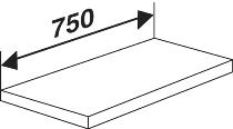 Kerkmann 5947 Fachboden inkl. Bodenhalter (TxB) 30 X 75 cm