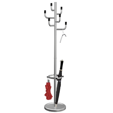 Kerkmann 6107 Garderobe VEGAS B drehbar mit 6 Haken Alusilber