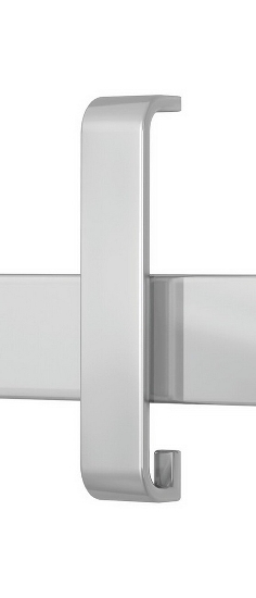 Kerkmann 6405 Wandgarderobe AROSA Element mit 6 Haken Alusilber
