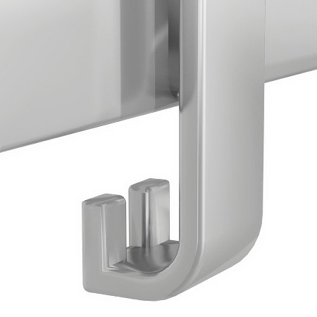 Kerkmann 6405 Wandgarderobe AROSA Element mit 6 Haken Alusilber