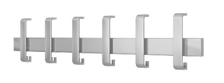 Kerkmann 6405 Wandgarderobe AROSA Element mit 6 Haken Alusilber