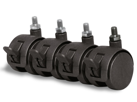Kerkmann 6727 Rollensatz Anthrazit mit Feststellern 4er-Pack 