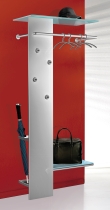 Kerkmann 6765 Wandgarderobe KENT aus Stahl in Alusilber