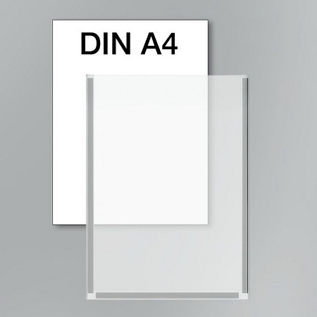 Kerkmann 6914 Plakattasche für DIN A4 Kristallglas-Optik magnethaftend VE:2 Stück