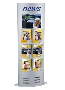 Kerkmann 6936 Infosäule TECArt SIZE beidseitig (BxTxH) 770x330x1850mm (ohne Bestückung)