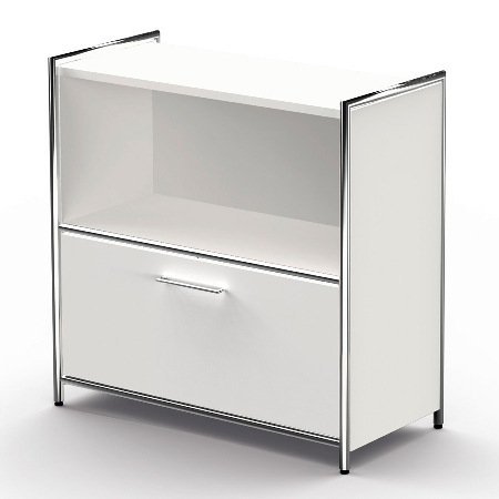 Kerkmann 7990 Sideboard Artline 2OH (BxTxH) 800 x 380 x 780 mm 1 Schublade Anthrazit/Rot