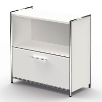 Kerkmann 7990 Sideboard Artline 2OH (BxTxH) 800 x 380 x 780 mm 1 Schublade Anthrazit/Rot