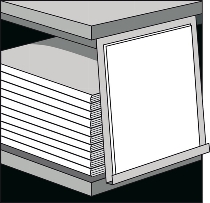 Kerkmann 8840 Klappenregal Univers GRUNDFELD mit 20 Klappen (HxBxT) 200x100x30cm lichtgrau