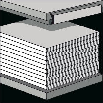 Kerkmann 8841 Klappenregal Univers ANBAUFELD mit 20 Klappen (HxBxT) 200x100x30cm lichtgrau