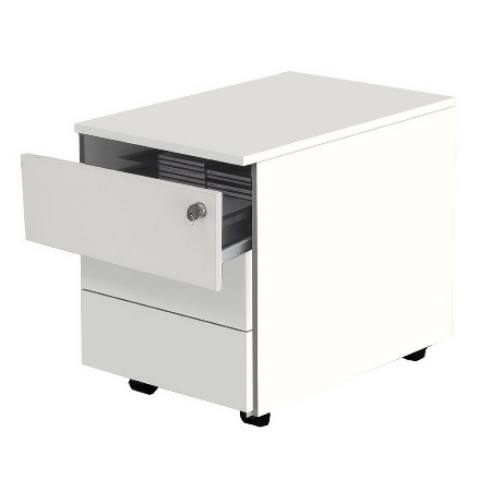 Kerkmann Empfangstheke Atlantis 1 (BxT) 2750x920mm - 1x 3456, 1x 3394, 2x 3399 Weiß/Glas