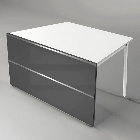 Kerkmann Empfangstheke Atlantis 2 (BxT) 2450x2450mm - 1x 3293, 2x 3495, 2x 3499 Anthrazit/Weiß