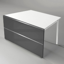 Kerkmann Empfangstheke Atlantis 2 (BxT) 2450x2450mm - 1x 3293, 2x 3495, 2x 3499 Anthrazit/Weiß