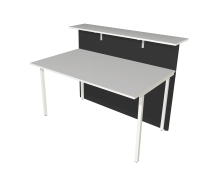 Kerkmann Empfangstheke Atlantis 2 (BxTxH) 1400x920mm - 1x 3446, 2x 3499 Anthrazit/Weiß