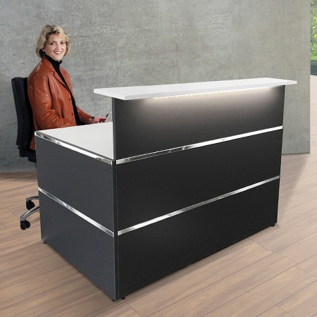 Kerkmann Empfangstheke Atlantis 2 (BxTxH) 1400x920mm - 1x 3446, 2x 3499 Anthrazit/Weiß