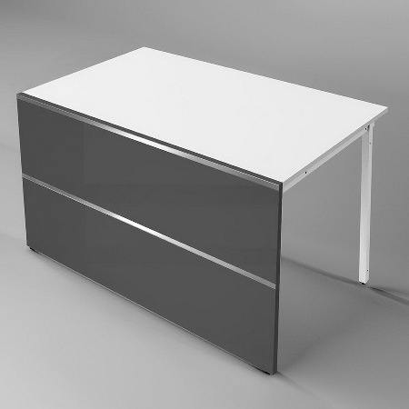 Kerkmann Empfangstheke Atlantis 2 (BxT) 4300x920mm - 2x 3291, 1x 3494 Anthrazit/Weiß