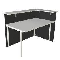 Kerkmann Empfangstheke Atlantis 2 (BxT) 4300x920mm - 2x 3291, 1x 3494 Anthrazit/Weiß