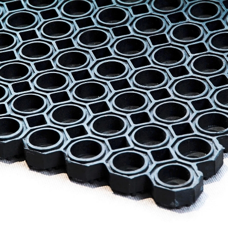 DoorTEX octomat Eingangsmatte 100 % Gummi 80 x 60 cm rechteckig Schwarz
