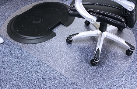 Floortex AFS-TEX 5000s2s Set aus Anti-Ermüdungsmatte u. Bodenschutzmatte für Teppichböden
