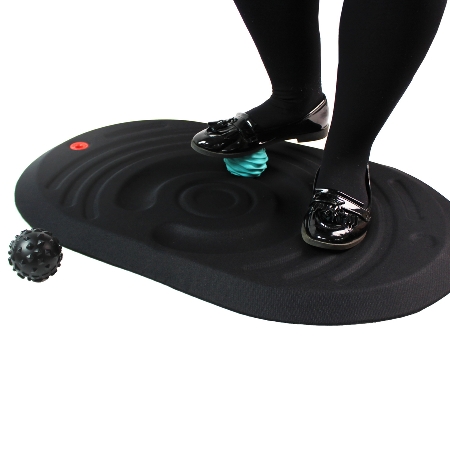 Floortex AFS-TEX Plattform für aktives Stehen FCA2032PBK 50x80cm mit 2 Massagebällen konturiert