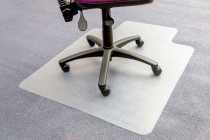 ClearTEX advantagemat Phthalatfreie Vinyl Bodenschutzmatte niederflorige Teppichböden mit Lippe 120x90cm transparent