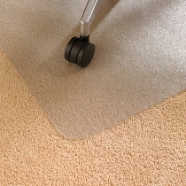 ClearTEX advantagemat Phthalatfreie Vinyl Bodenschutzmatte niederflorige Teppichböden mit Lippe 120x90cm transparent