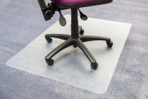 FloorTEX valuematPLUS Polycarbonat Bodenschutzmatte niederflorige Teppichböden rechteckig 120x75cm transparent