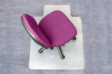 Floortex valuemat Phthalatfreie Vinyl Bodenschutzmatte niederflorige Teppichböden mit Lippe 120x90cm transparent