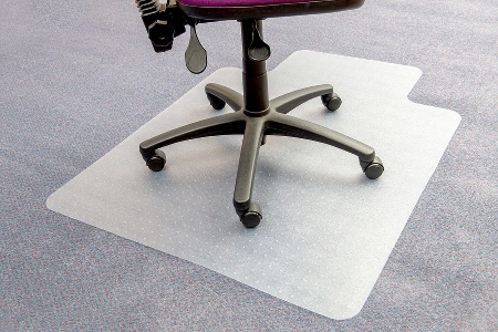 ClearTEX advantagemat Phthalatfreie Vinyl Bodenschutzmatte niederflorige Teppichböden mit Lippe 120x90cm transparent