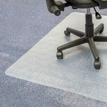 EcoTEX evolution Polymer Bodenschutzmatte für standardflorige Teppichböden rechteckig 120x75cm transparent