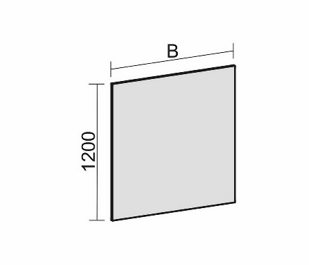 Geramöbel Trennwände Eco Stellwand SWS271012 (BxTxH) 1000x27x1200mm Grau