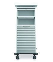 Geramöbel Rollladen CADDY 01SF mobiler Büroconatiner mit Schubladen (HxBxT) 117x50x45cm Silber/Ahorn