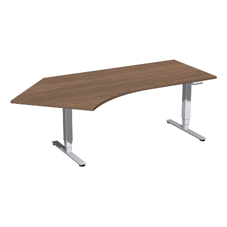 Geramöbel 08E1616 Elektro-Hubtisch Pro+ Winkel 135° rechts (BxTxH) 2166x1130x625-1285mm Lichtgrau/Silber