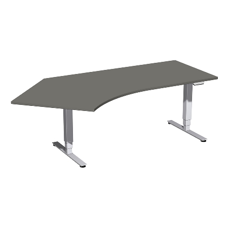 Geramöbel 08E1616 Elektro-Hubtisch Pro+ Winkel 135° rechts (BxTxH) 2166x1130x625-1285mm Lichtgrau/Silber