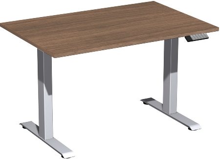 Geramöbel Elevate PLUS el Elektro-Hubtisch Höhe 63-128 cm 08K1808 (BxT) 180 x 80 cm Lichtgrau/Silber