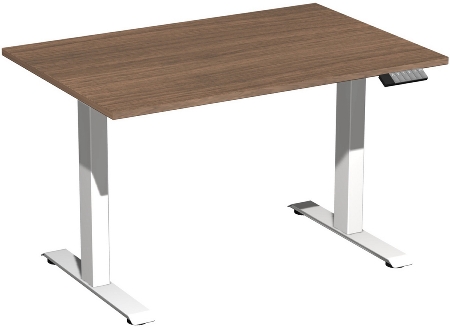 Geramöbel Elevate PLUS el Elektro-Hubtisch Höhe 63-128 cm 08K1808 (BxT) 180 x 80 cm Lichtgrau/Silber